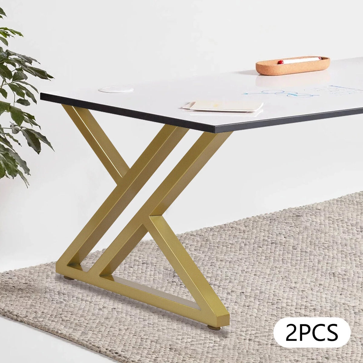16" Metal Table Legs Set of 2 B20738