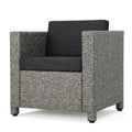 Outdoor Wicker Club Chair with Cushions M828402