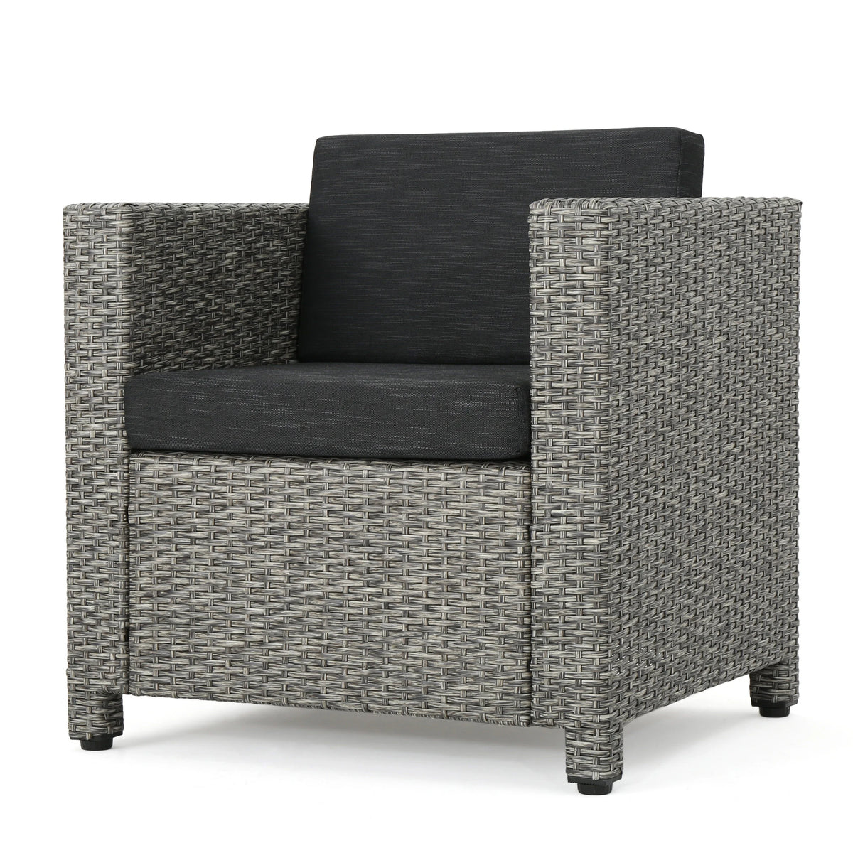 Outdoor Wicker Club Chair with Cushions M828402