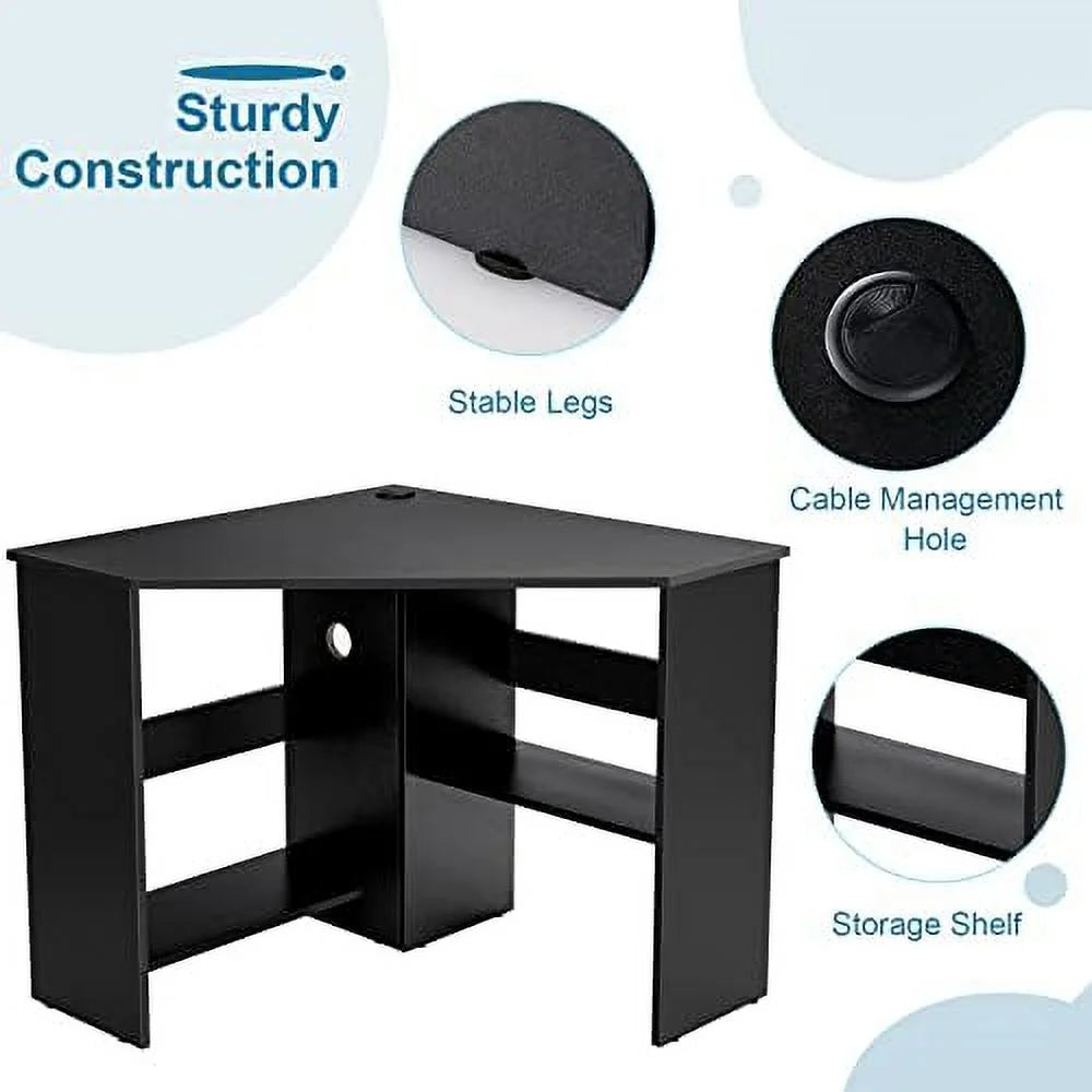 Corner Desk with Shelves N123