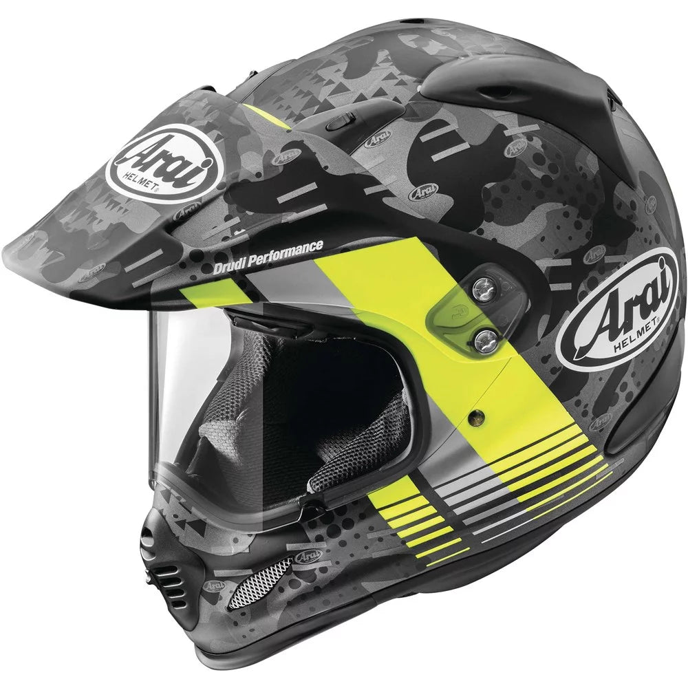 Dual Sport Motorcycle Helmet Frost Fluo Yellow XL V582174