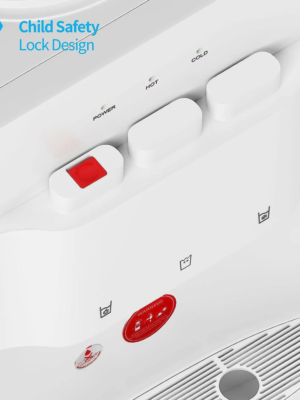 Top Loading Hot & Cold Water Cooler Dispenser White S73843