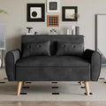 47" Small Modern Loveseat Sofa Linen Fabric 2-Seat Sofa Couch R3838