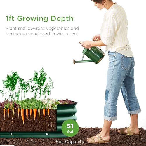 Charcoal 8x2x1ft Metal Raised Garden Bed C37846