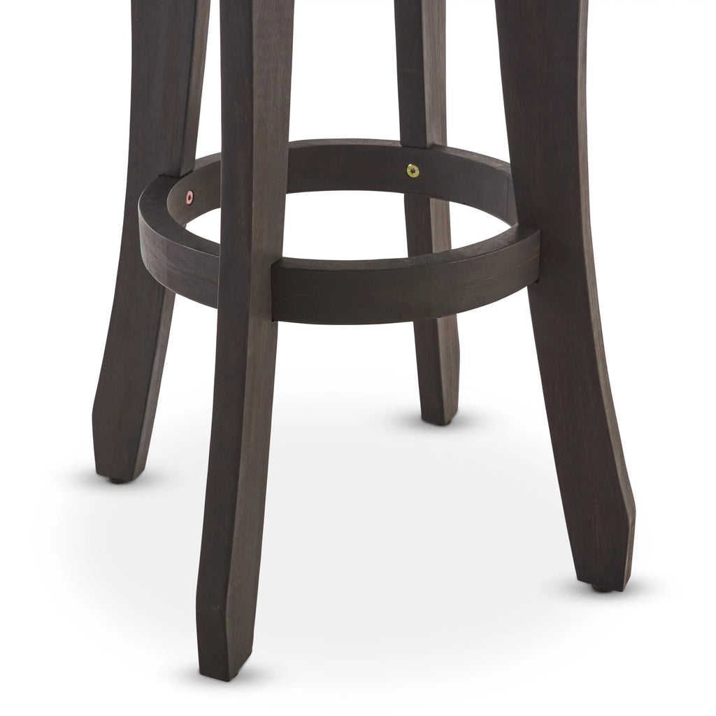 Acacia Wood 30 Inch Backless Barstools, Set of 2 P5521