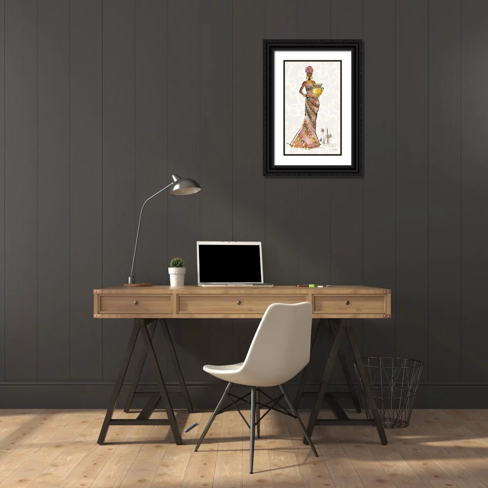 Black Ornate Wood Framed 10x14 Art Print B454489