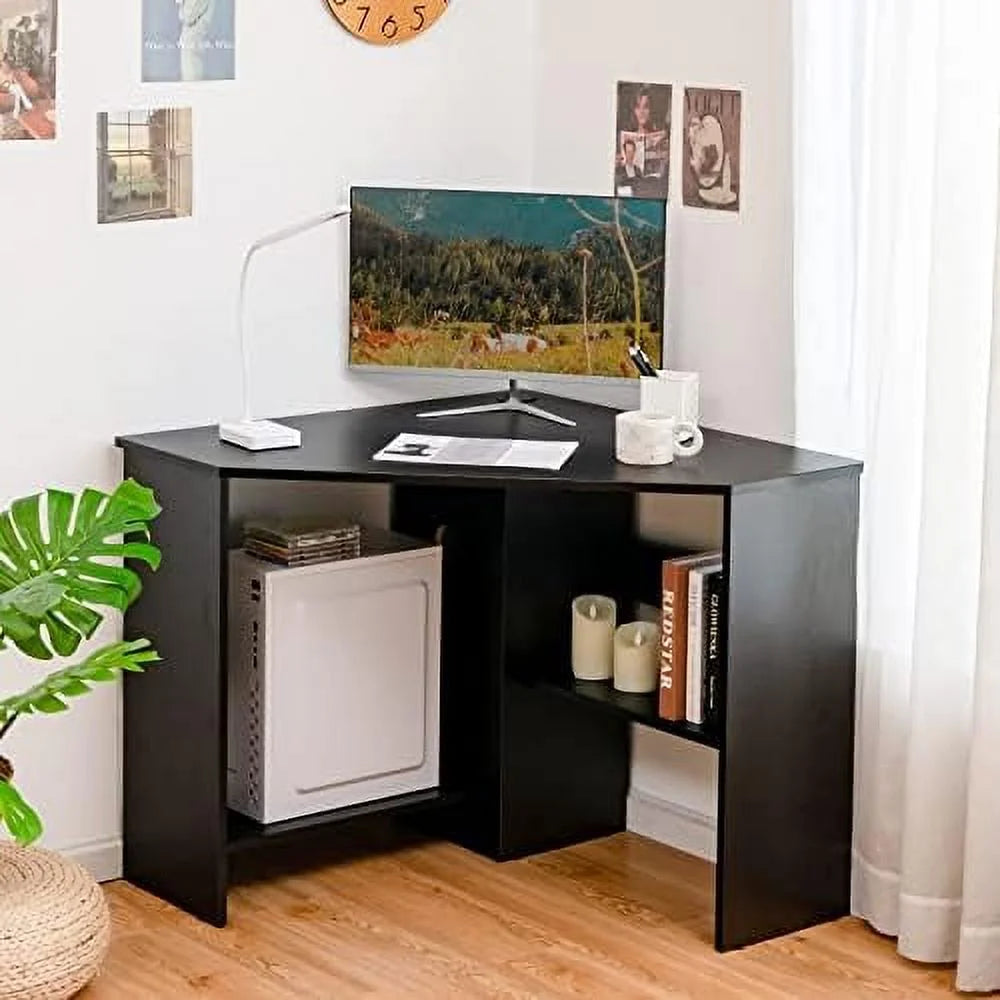 Corner Desk with Shelves N123