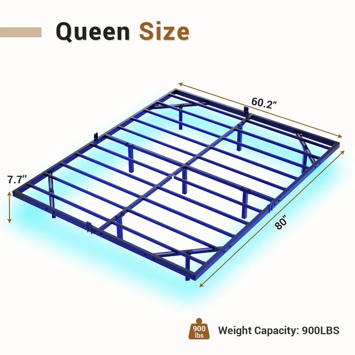 Queen Bed Frame with LED Lights M480125
