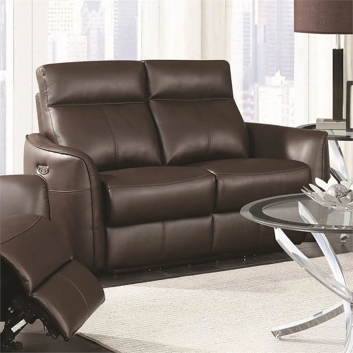 Dark Brown Loveseat R257