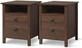 Set of 2 Wood Nightstands with Drawers J1394