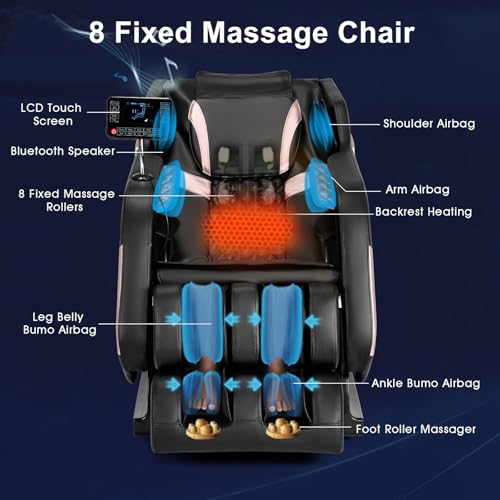 Full Body Zero Gravity Shiatsu Massage Recliner with Heat and Airbags T273661