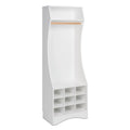 White Engineered Wood Wardrobe with Shoe Storage P13369