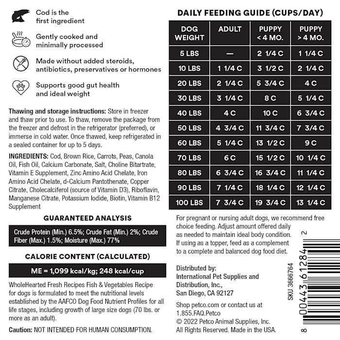 Fish & Vegetables Frozen Dog Food H68141