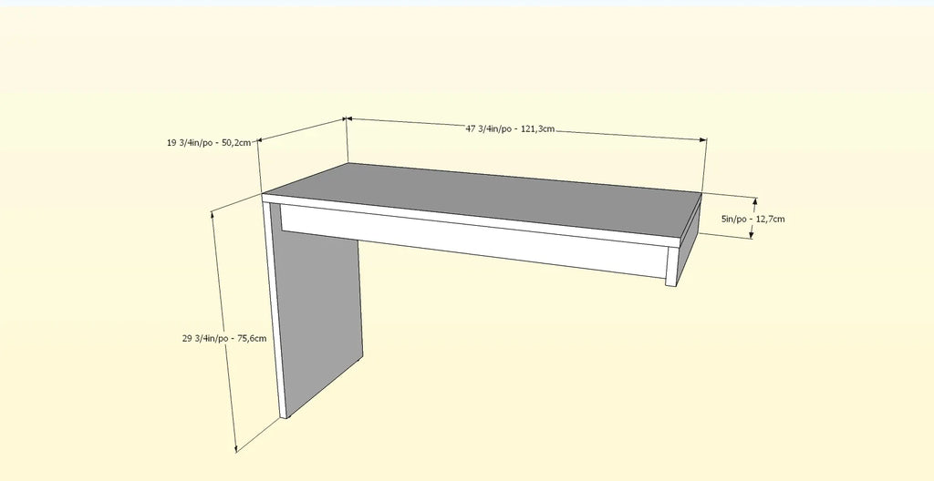 3 Piece Home Office Set Natural Maple & White Y921436