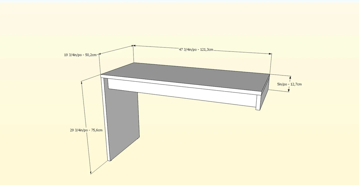 3 Piece Home Office Set Natural Maple & White Y921436