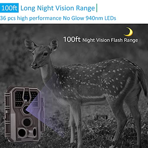 48MP 1296p Night Vision Waterproof Trail Camera I744873