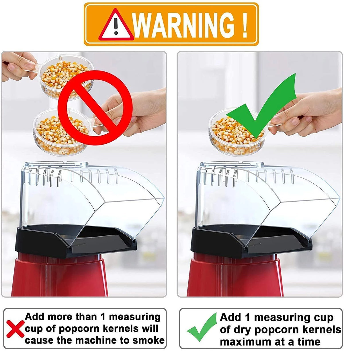 Hot Air Electric Popcorn Maker D887