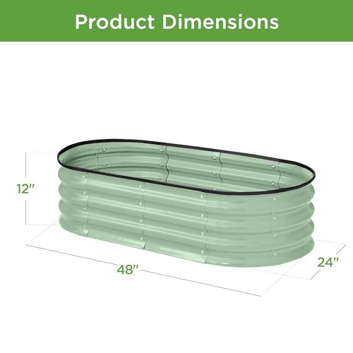 Charcoal 8x2x1ft Metal Raised Garden Bed C37846