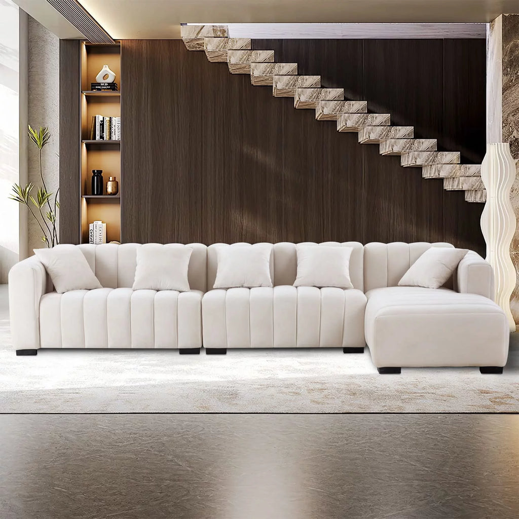 139" L Shaped Sectional Sofa with Ottoman E331