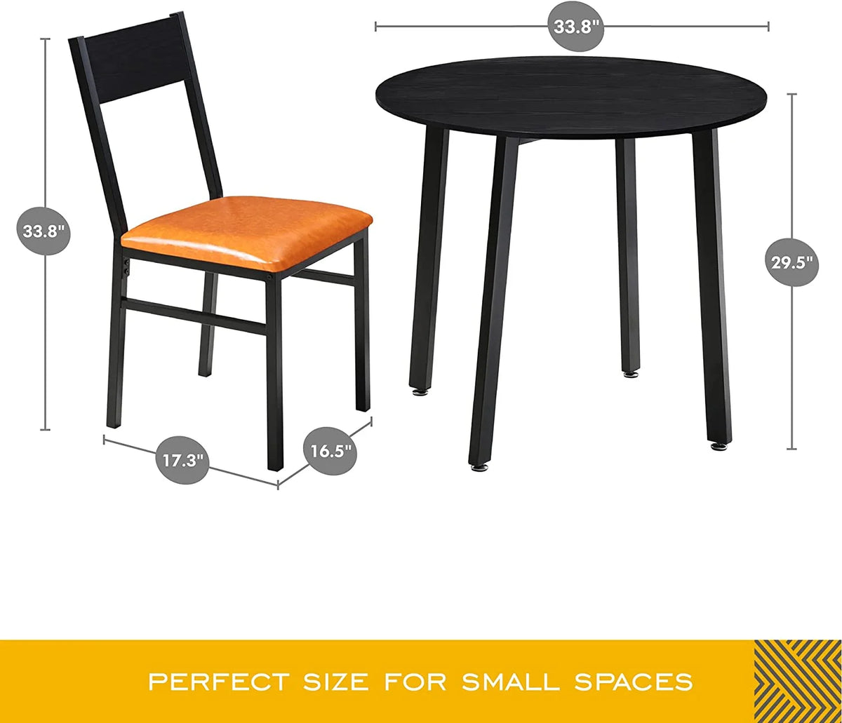 3 Piece Dining Table Set with 2 Cushioned Chairs I48212