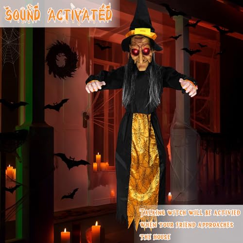 Halloween Hanging Witch Outdoor Indoor Decoration M56579