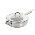 3 Piece 4 Quart Stainless Steel Saute Pan with Lid F423