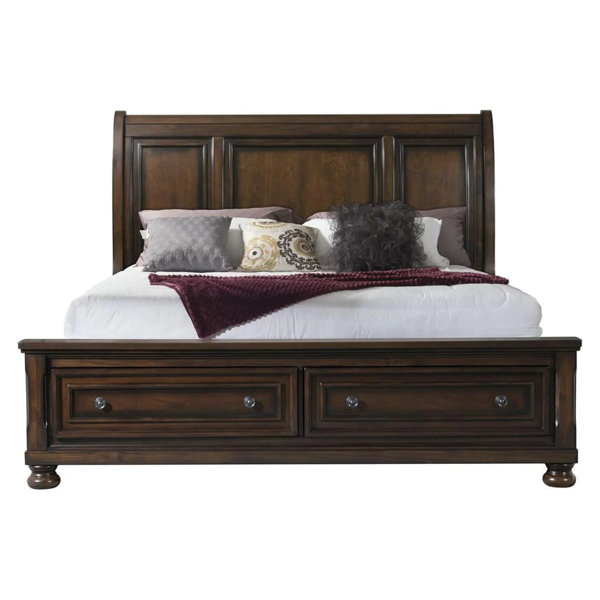 King Storage 6pc Bedroom Set Walnut O15749