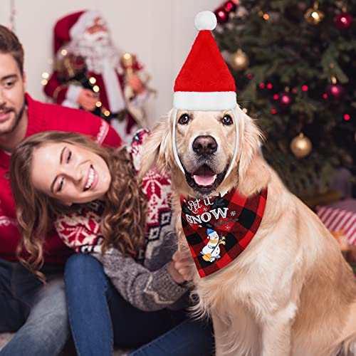 6 Pack Christmas Pet Scarf Antlers Headband and Santa Hat A521343