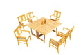 Grade-A Teak 7 Pc 6 Seater Dining Set F458107