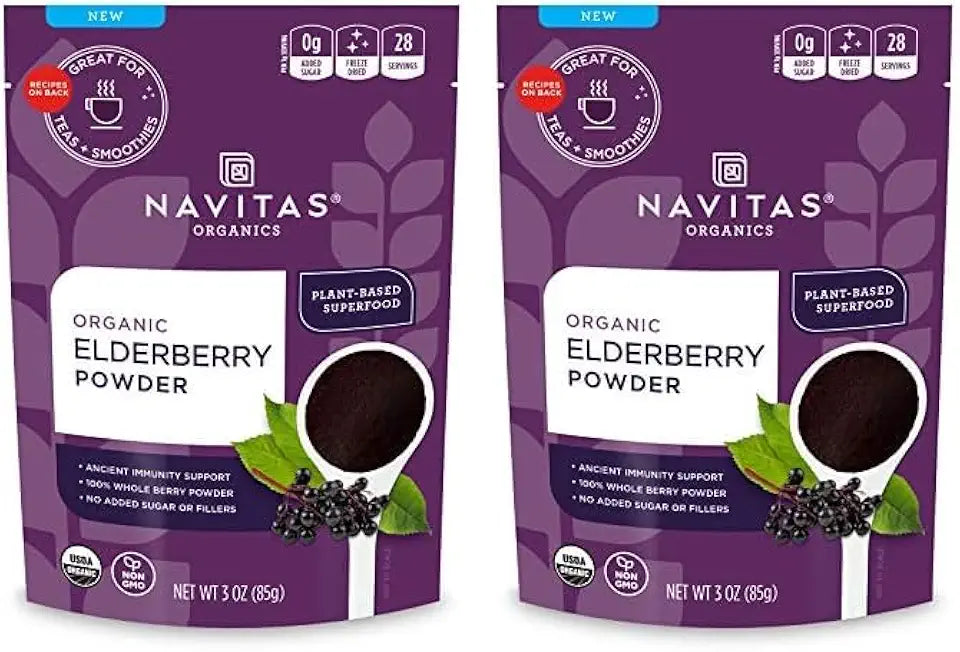 Organic Whole Elderberry Powder 3 oz Pack of 2 U3295