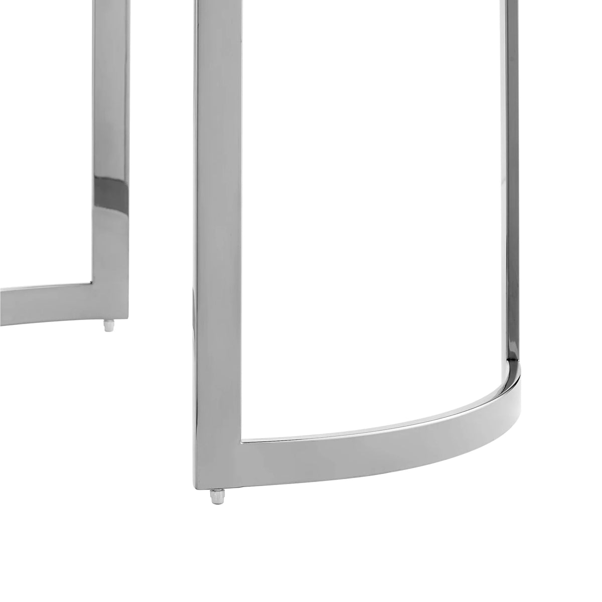 Abstract End Table with Mirrored Top E31452