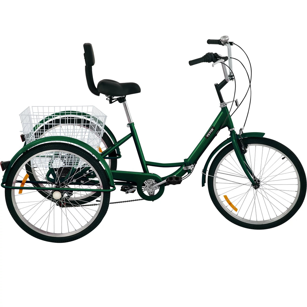 Foldable 7-Speed 24" Wheels Adult Tricycle F801971
