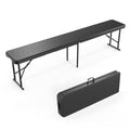 White 6 Feet Plastic Folding Bench 2 Pack N8693
