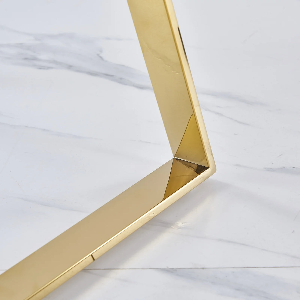 2 Pieces Gold Glass Nesting Tables Stainless Steel Frame Q271108