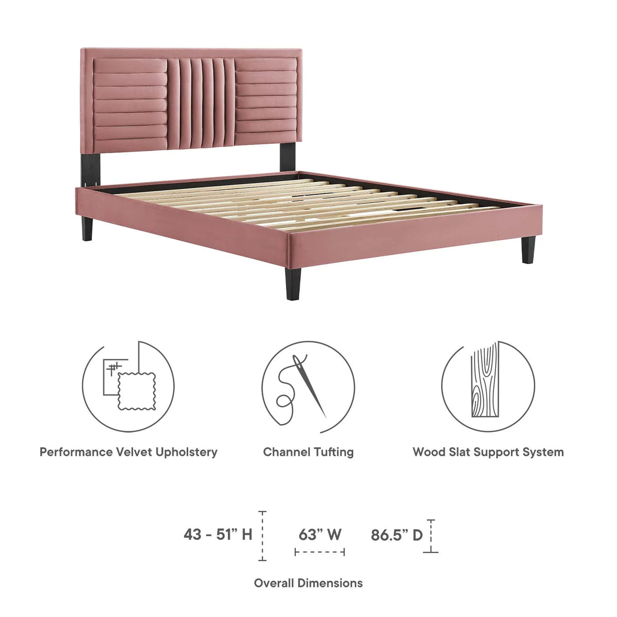 King Platform Bed P961