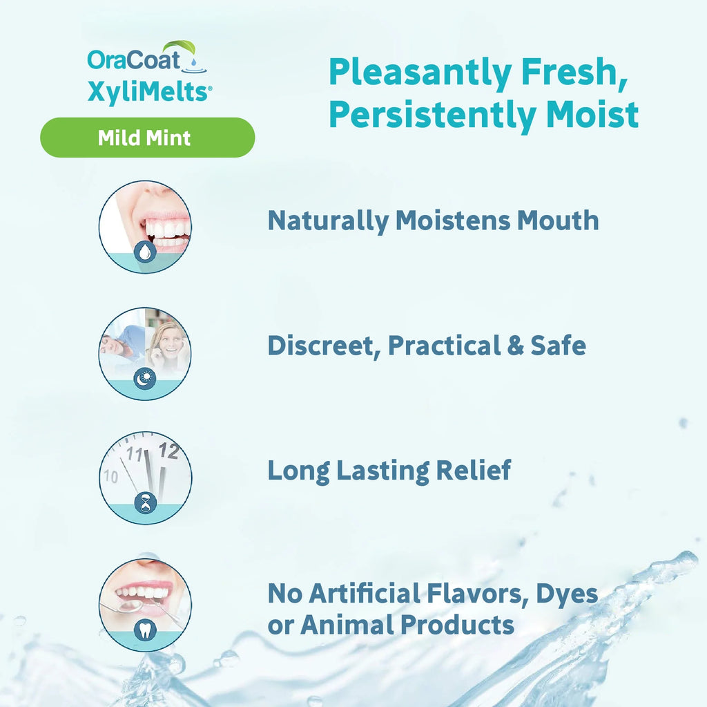 Mild Mint Xylitol Dry Mouth Melts 215 Count G40296
