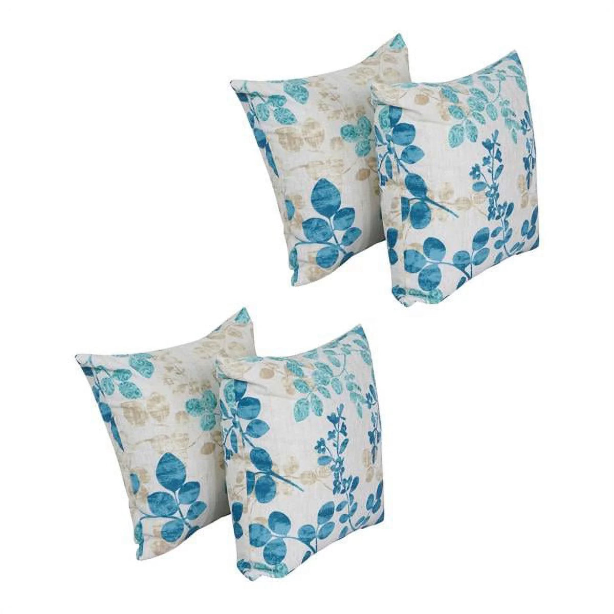 Square Polyester Outdoor Throw Pillows Set of 4 U15881