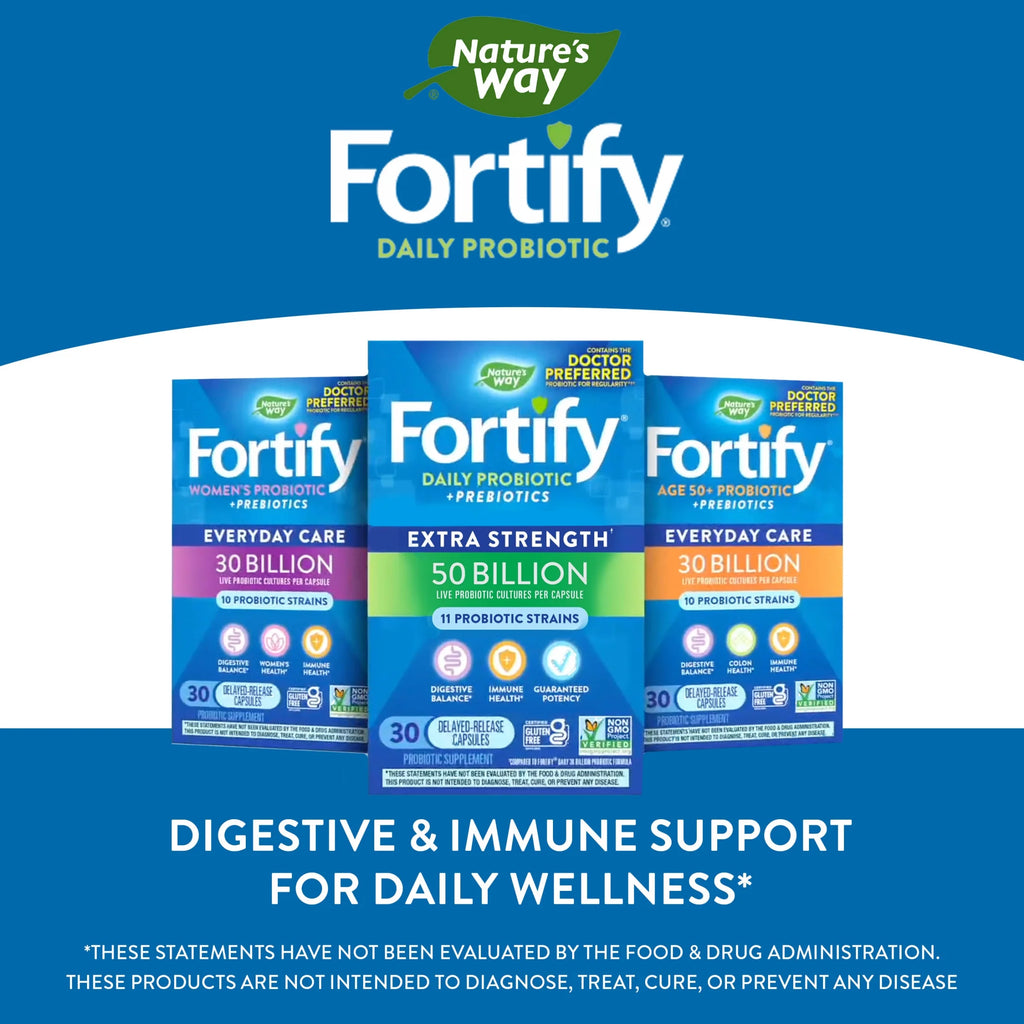 Women's Extra Strength Probiotic Capsules, 50 Billion Live Probiotics, 30 Count D61231