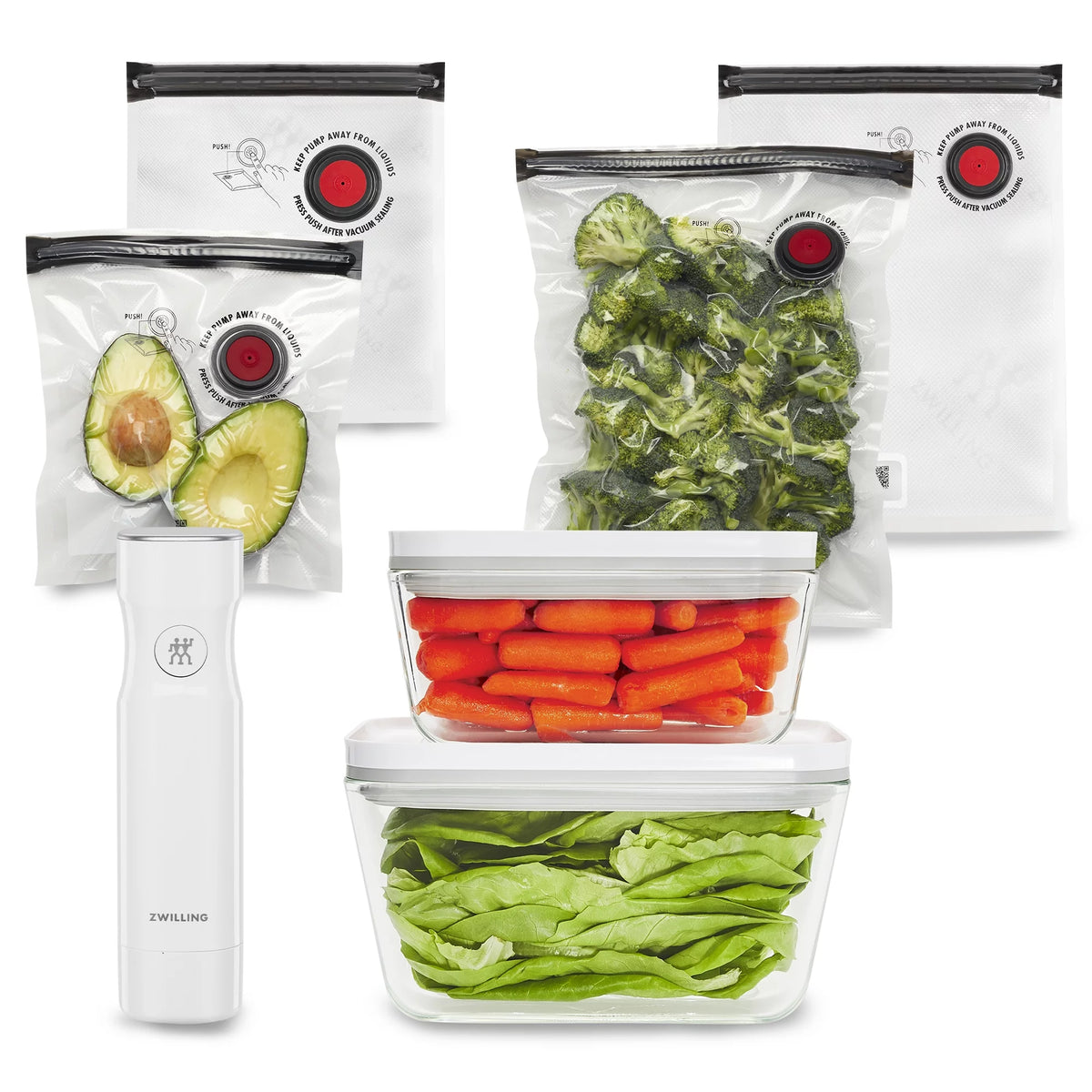 7 Pc Vacuum Sealer Starter Set with Glass Containers D3128