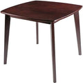 34" Square Solid Wood Dining Table in Walnut K752