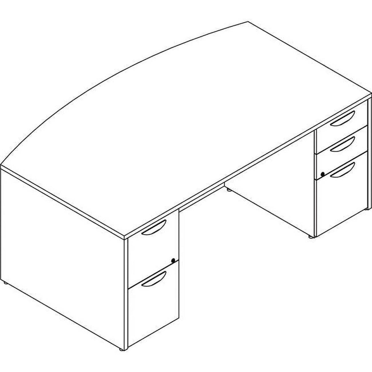 42 x 72 in. Double Pedestal Laminate Desk Unit D1520
