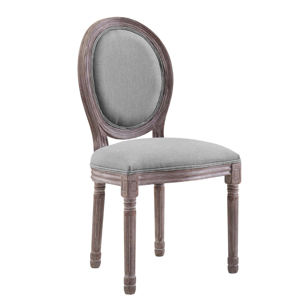 Light Grey Fabric Wood Dining Chair Set of Two X97290