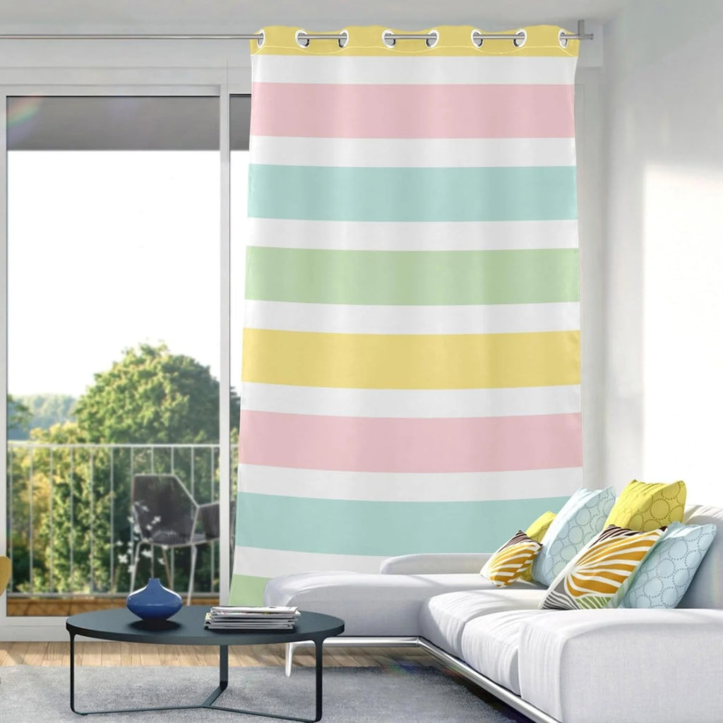 Blackout Window Curtain Panels 84 inches Length Stripes C5097