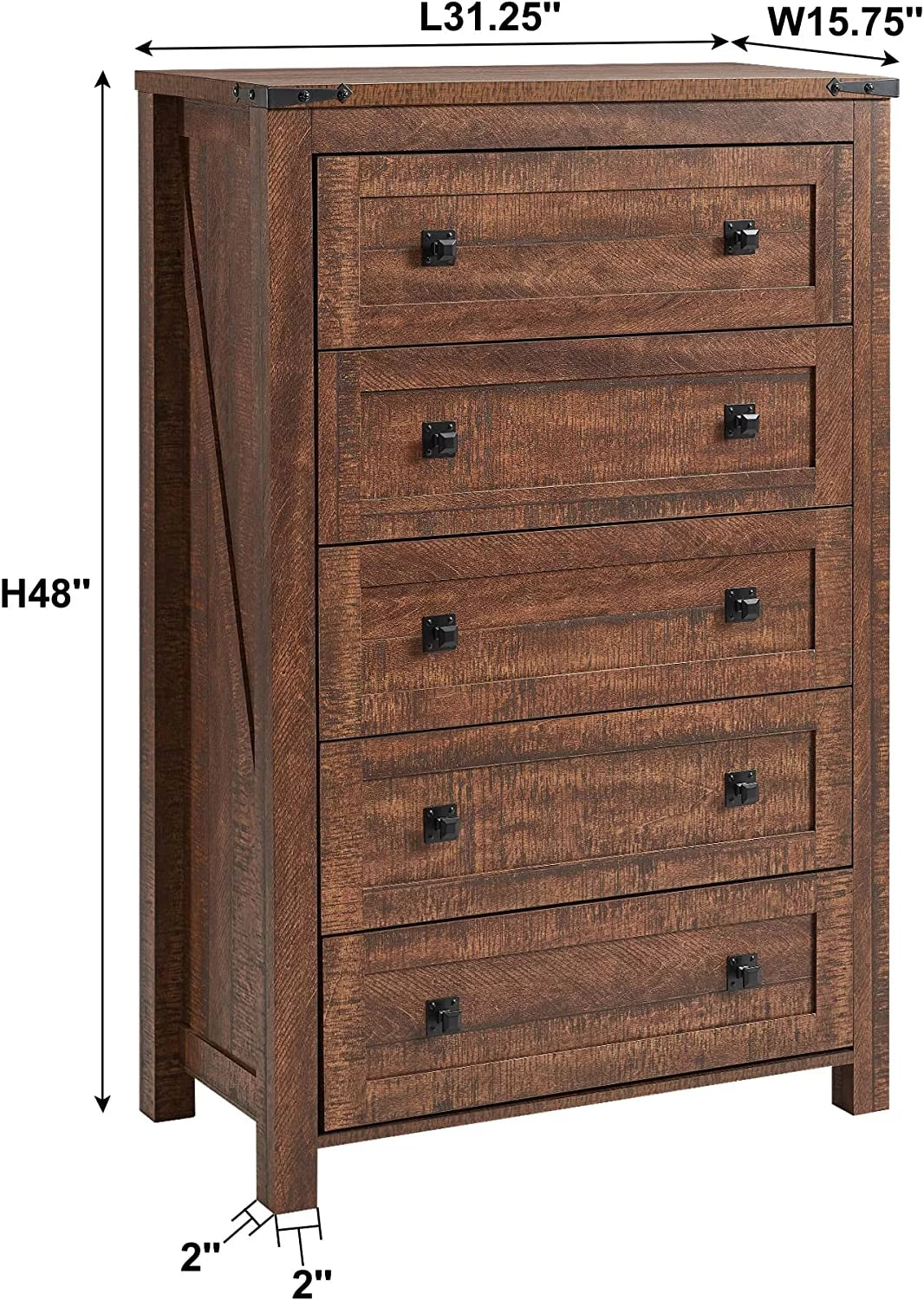 8 Drawer Wood Dresser W208