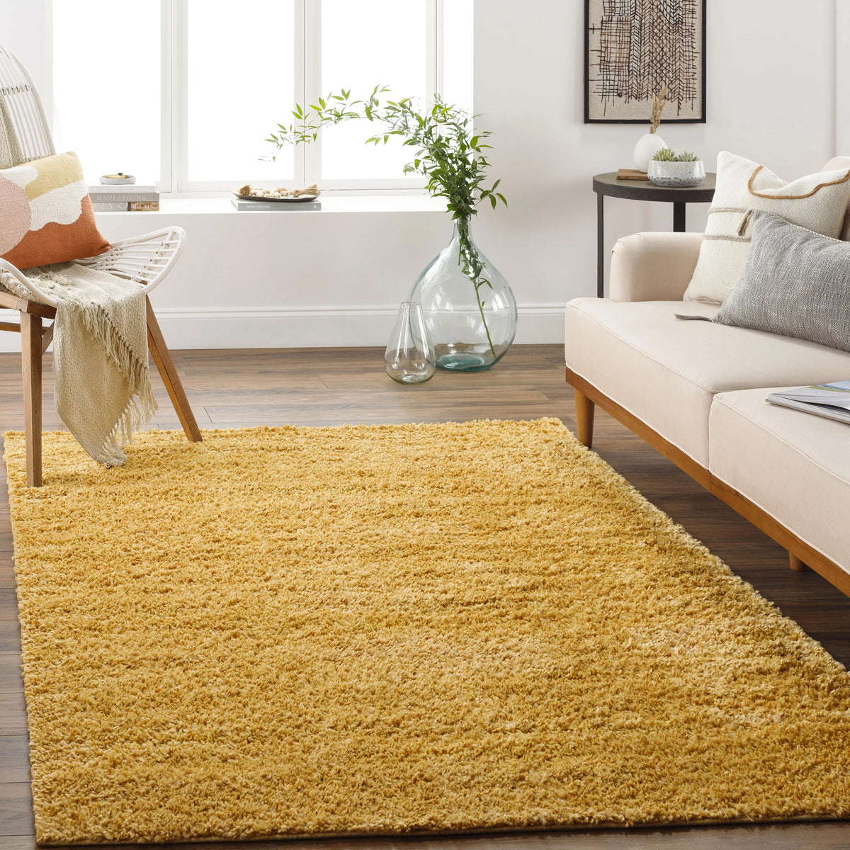 6x9 Bright Orange Area Rug F7638
