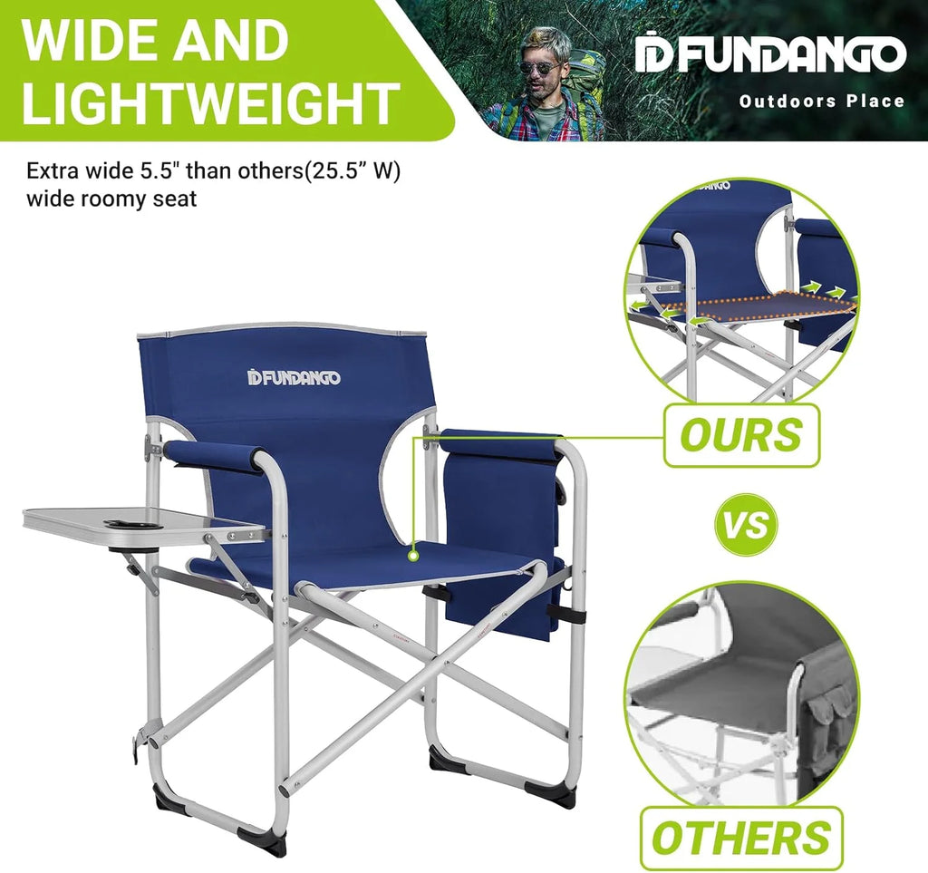 Portable Lightweight Folding Camping Chair with Side Table F27651