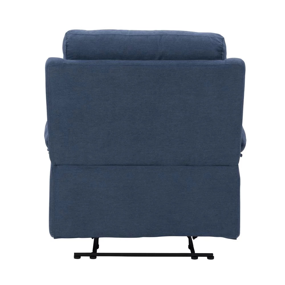 Blue Fabric Manual Recliner V1367