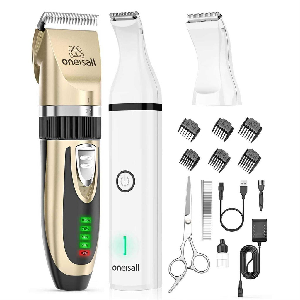 Dog Clippers and Paw Trimmer Kit 2 in 1 Low Noise Cordless T565