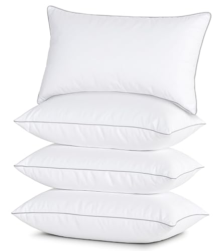 King Size Bed Pillows Set of 2 White Y36684