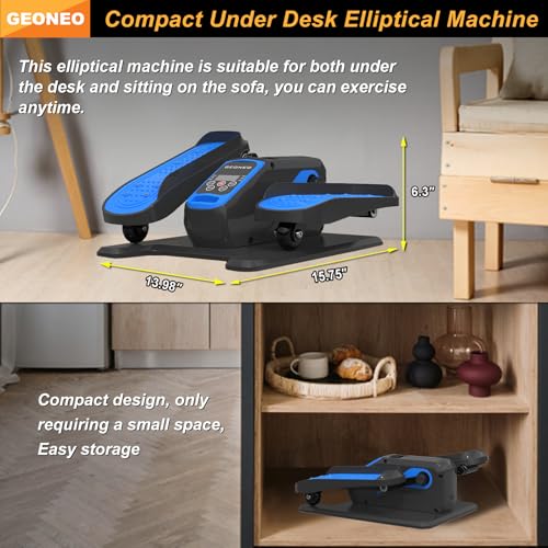 Quiet Compact Electric Under Desk Elliptical Machine with Monitor P4861